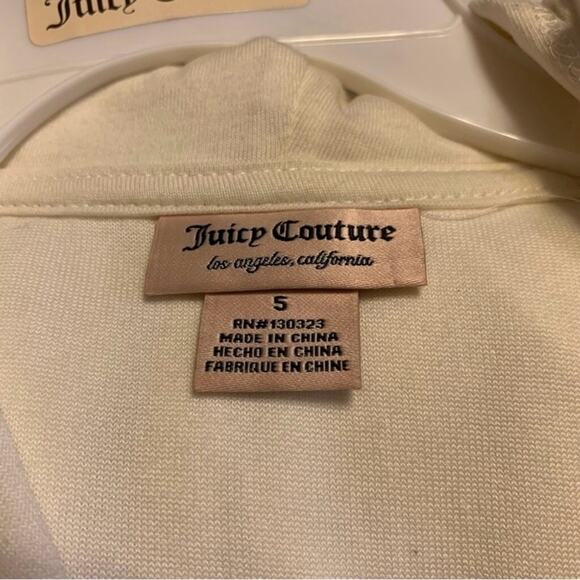 Juicy Couture Girls Cream Ruffle Hoodie & Pants Set Size 5 NWT - Picture 3 of 5